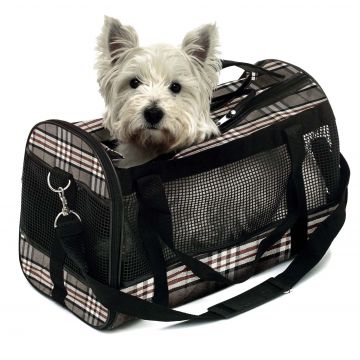 FLAMINGO Geantă English Style pentru câini de talie mică şi pisici