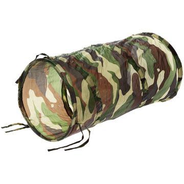 OUTLET FERPLAST Tunel pentru pisici Camuflaj, poliester, 25x55cm
