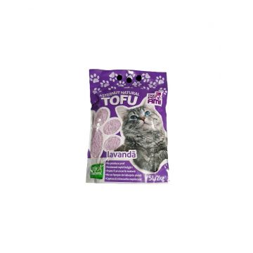 Asternut Natural Din Tofu Pentru Pisici Mon Petit Ami cu lavanda 5 L