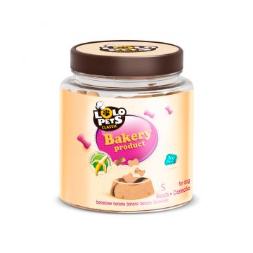 Biscuits for Dogs Bones in Plastic Jar Banana S- size 210 g