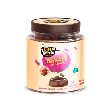 Biscuits for Dogs Bones in Plastic Jar Chocolate M- size 210 g