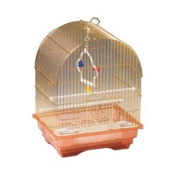 Colivie pentru pasari Tatrapet Dodo, 30 x 23 x 38 cm, rotunda, aurie