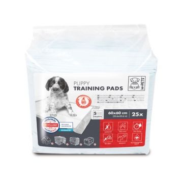 Covorase absorbante de antrenament pentru caini, M-Pets All Day, 60 x 60 cm, 25 bucati