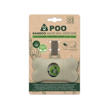 Dispenser pungi igienice Biodegradabile POO BAMBOO M-PETS