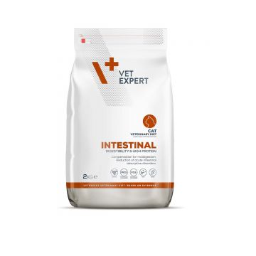 Hrana dietetica pentru pisici cu afectiuni intestinale Vet Expert Intestinal Cat, 2 kg