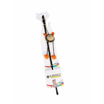 Jucarie pentrru pisici Croci, undita cu ursulet, 45 cm