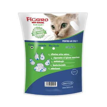 Nisip Silica Gel Figaro Premium 7.6 L Clasic