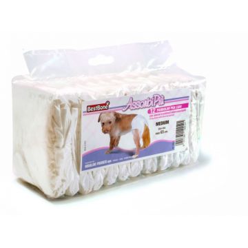 Scutece pentru caini M, circumferinta taliei 32–39 cm, 12 bucati