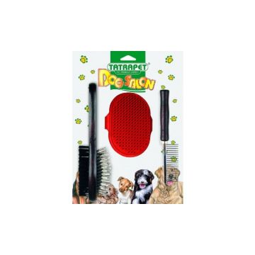 Set 3 bucati pieptan/perie/manusa, pentru Caini si Pisici