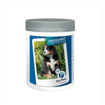 Supliment de vitamine si minerale pentru caini Pet Phos Croissance CA P 2 Grand Chien, 100 Tablete