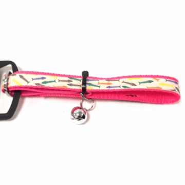 Zgarda Roz Reflectorizanta Pentru Pisici Enjoy 1.2 X 35 Cm