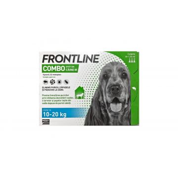 Antiparazitar caini Frontline Combo M (10-20 kg), 3 pipete