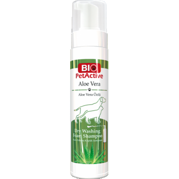 Bio PetActive Aloe Vera Dry Washing Foam Shampoo 200Ml