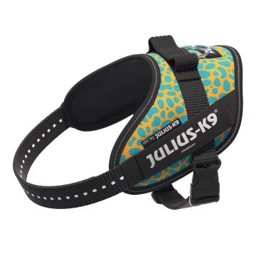 Ham Julius-K9 IDC Power, leopard, reflectorizant, circumferința piept 49-67 cm, pentru câini cu greutate de 7-15 kg