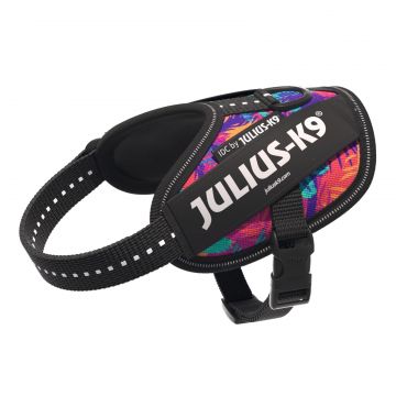 Ham Julius-K9 IDC Power, negru, reflectorizant, circumferința piept 33-45 cm, pentru câini cu greutate de 2-5 kg