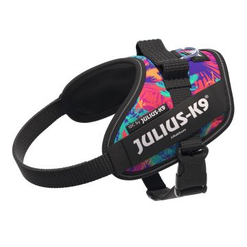 Ham Julius-K9 IDC Power, negru, reflectorizant, pentru caini cu greutate de 4-7 kg, circumferinta piept 40-53 cm