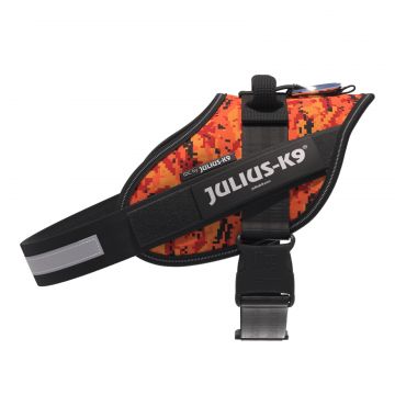Ham Julius-K9 IDC Power, Pixeljuice, reflectorizant, dimensiune M, circumferința piept 58-76 cm, pentru câini cu greutate de 14-25 kg