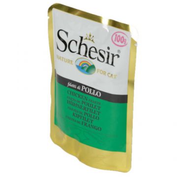 Hrana umeda pentru pisici Schesir cu pui file 100 g