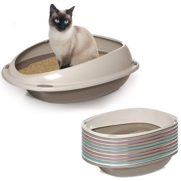 Litiera ovala cu margine 45x36x15,5 cm