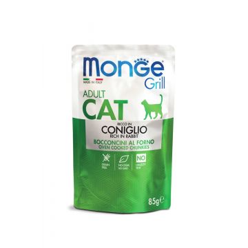 Monge Grill Chunkies Cat - Hrana umeda super-premium - Iepure - 85g