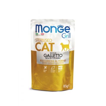 Monge Grill Chunkies Sterilised Cat - Hrana umeda super-premium - Cocos - 85g