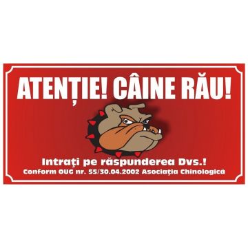 Placuta caine rau 10/20 cm rosie