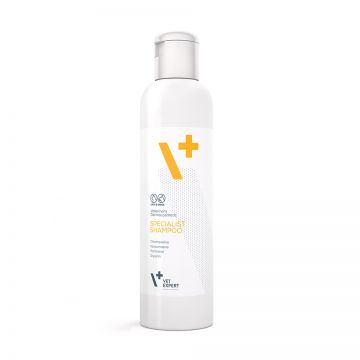 Sampon dermatocosmetic pentru caini si pisici predispusi la dermatite bacteriene sau fungice Vet Expert Specialist, 250 ml
