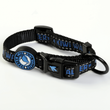 Zgarda caini, albastra, reflectorizanta, circumferinta 22-35 cm x 2 cm