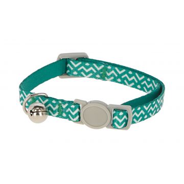 Zgarda pisici Curly - Turcoaz