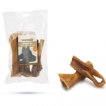 Beeztees Bucatele piele de cap de vita 250 g