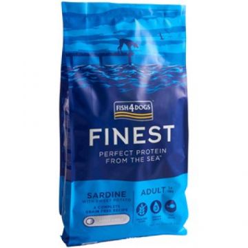 FISH4DOGS Finest Adult Sardine ?i Cartofi dulci, Large Kibble 12 Kg