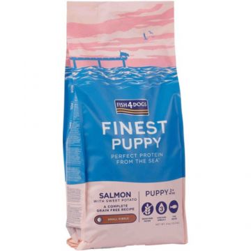 FISH4DOGS Finest PUPPY Somon ?i Cartofi dulci, Small Kibble 6 Kg