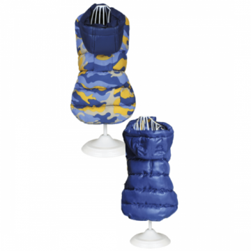 Haina cu fata dubla pentru caini Croci Military Blue 30 cm