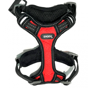 Ham ajustabil, rosu, din nylon, rezistent, circumferința piept 38 - 52 cm