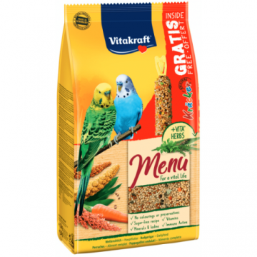 Hrana pentru perusi Vitakraft Menu 1kg + Baton 30g Gratis