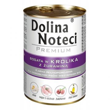 Hrana umeda pentru caini Dolina Noteci iepure si merisoare 800 g