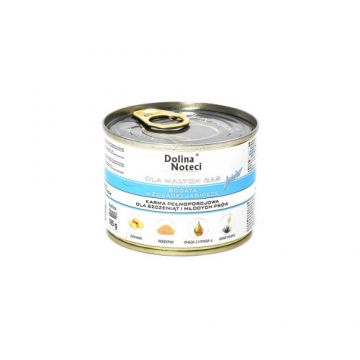 Hrana umeda pentru caini Dolina Noteci Mini Junior cu burta de miel 185 g