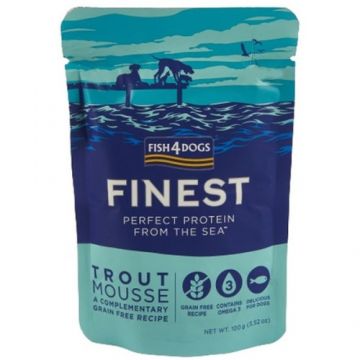 Hrana umeda pentru caini Fish2Dog Finest Plic Mousse Pastrav 100 gr