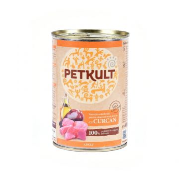 Hrana umeda pentru caini Petkult Adult cu curcan 400 g