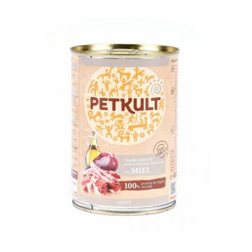 Hrana umeda pentru caini Petkult Adult cu miel 400 g