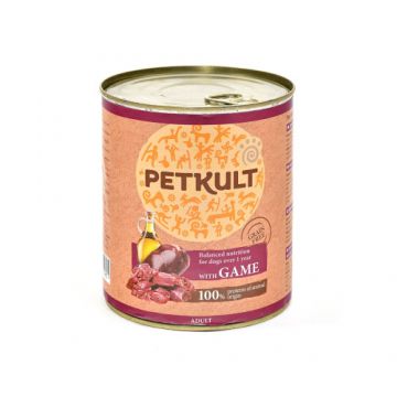 Hrana umeda pentru caini Petkult Adult cu vanat 800 g