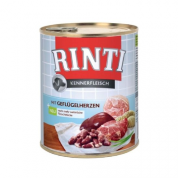 Hrana umeda pentru caini Rinti Adult cu inima de pui 800 g