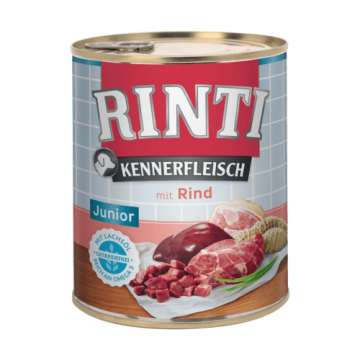 Hrana umeda pentru caini Rinti Junior cu Vita 800g