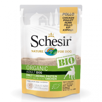 Hrana umeda pentru caini Schesir Bio Pui 85g