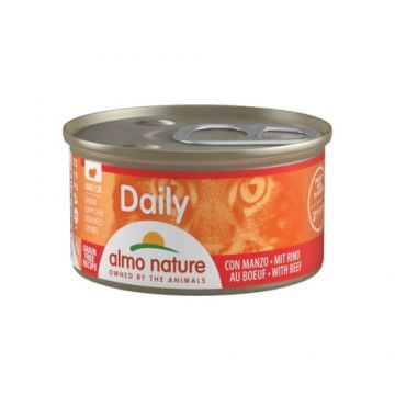 Hrana umeda pentru pisici Almo Nature Daily Conserva Bucati Vita 85g