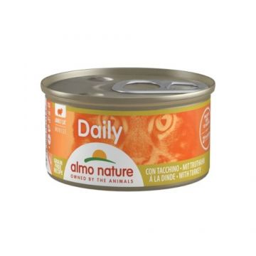 Hrana umeda pentru pisici Almo Nature Daily Curcan Mousse 85 gr