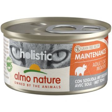 Hrana umeda pentru pisici Almo Nature Holistic Conserva Peste Limba-de-mare 85 gr