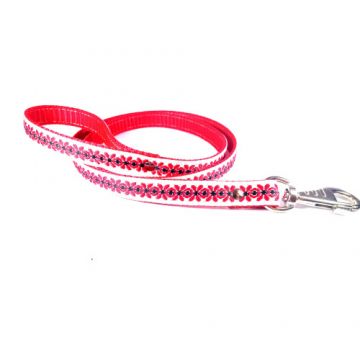 Lesa textila Enjoy, alba/rosie, imprimeu motiv traditional, lungime 1.3 m