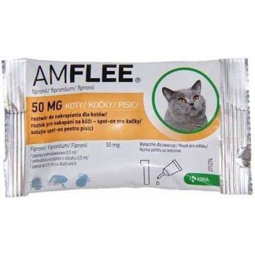 AMFLEE CAT 50 mg spot-on, 3 pipete
