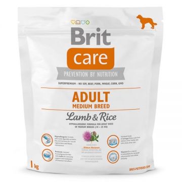Brit Care Adult Medium Breed Lamb & Rice, 1 kg